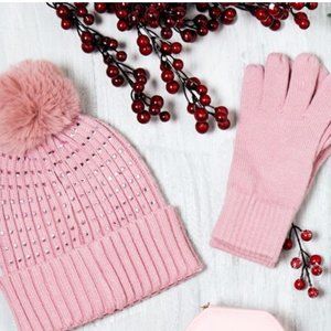 Dunnes Stores Dusty Pink Hat & Gloves Boxed Set NWT